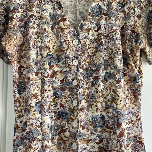 Vintage Floral Button Romper - S - Picture 3 of 5